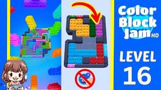Color Block Jam Level 16 Solution Walkthrough