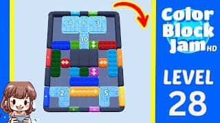 Color Block Jam Level 28 Solution Walkthrough