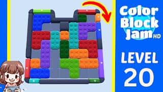 Color Block Jam Level 20 Solution Walkthrough